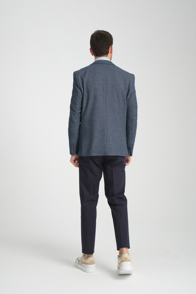 Frappoli Чоловічий темно-синій піджак з еластичної тканини з лайкри Valufe