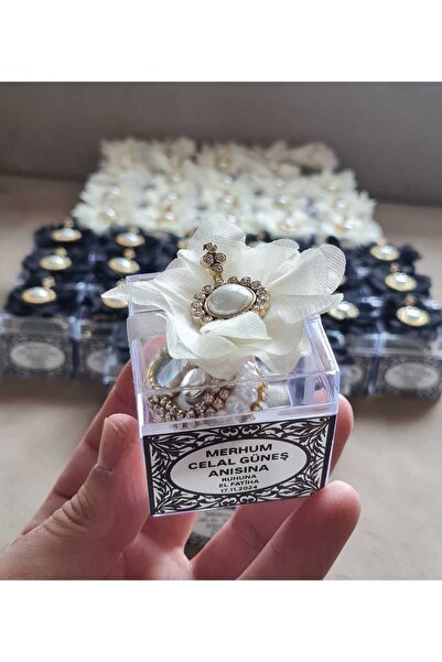 GÜLSEMALİ 1 ADET İsme Özel Taşlı Zikirmatik Hediyelik Seti Çeyiz ve Bohça Niş...