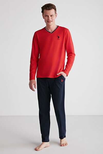 U.S. Polo Assn. Πόλο Ασν των ΗΠΑ. 18752 Σετ ανδρικές πιτζάμες με μακρύ μανίκι...