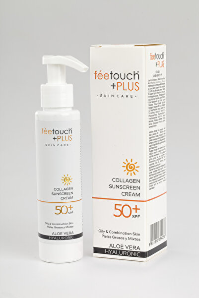 Feetouch Leke Karşıtı Collagen Aloe Vera SPF 50+ Yüz Güneş Kremi 125 ML(Yağlı...