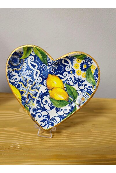 elayarts Limonlu İtalyan tarzı moda 12×12 cm tabak hediyelik