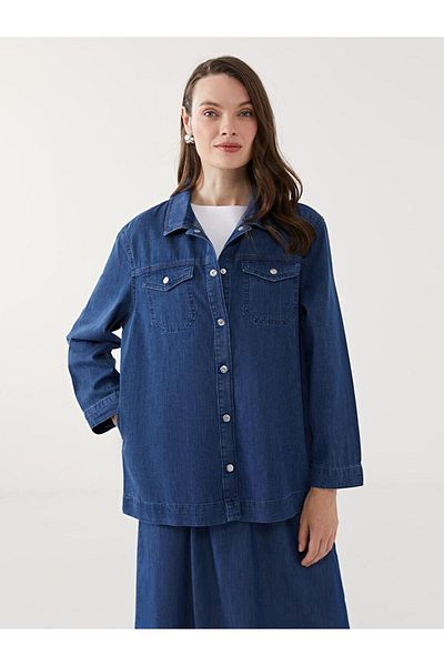 LC Waikiki Jachetă cămașă de jeans pentru femei LCW Grace