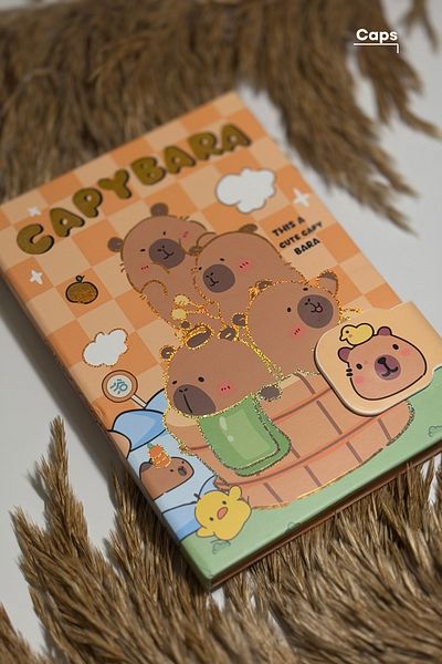 caps Cappybara Line and Fun Notebook - 160 Sheets - 13 X 18.6 cm