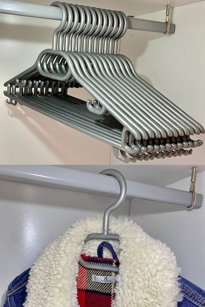Entude Unbreakable 12 Large Size Thick Clothes Hangers, Coat, Coat, Sweater, Winter Thick Clothes Hanger