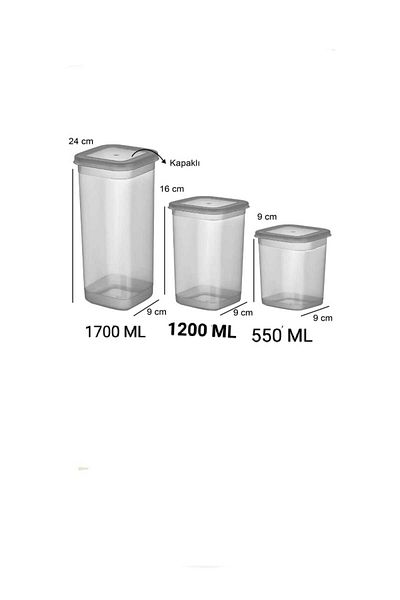 VZN 3 Size Vertical Airtight Cover Grout Storage Container Spice Rack Refrigerator Organizer
