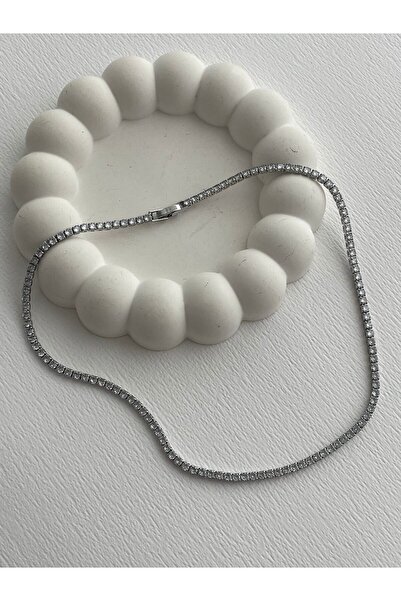 Luparadis Special Series Zircon Stone Non-Turning Waterway Silver Necklace