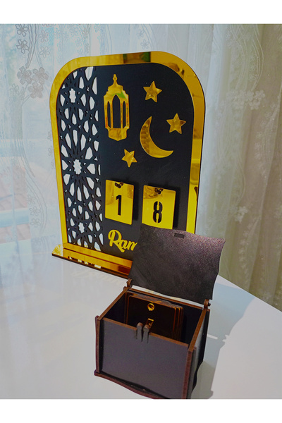 mars tasarım Ramazan Takvimi Geri Sayım Takvimi Hoşgeldin Ramazan Hediyesi Süsleri- 20x25 Cm