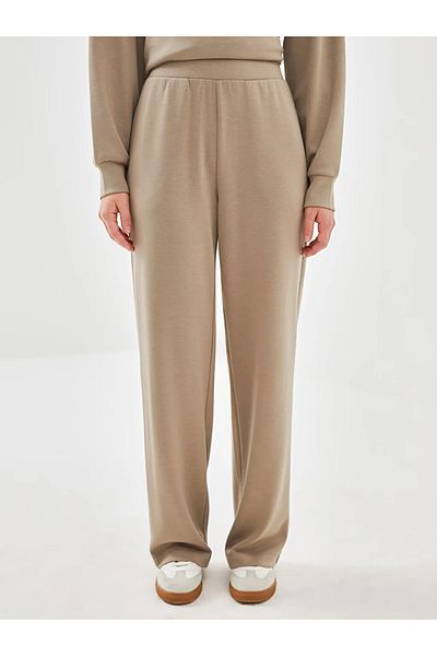LC Waikiki Γυναικεία φούτερ LCW Vision Beige με ελαστική μέση