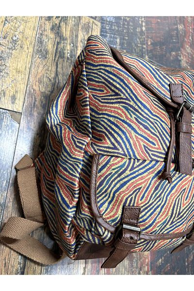 Street Bag Majorca Ethnic Authentic Patterned Covered Daily Travel Backpack