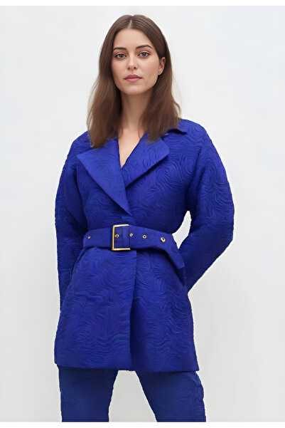 Las Ropas Boutique Saphira Saks Kemerli Ceket