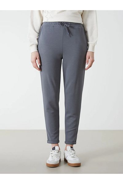 LC Waikiki Γυναικεία φούτερ LCW Modest Grey Elastic Waist