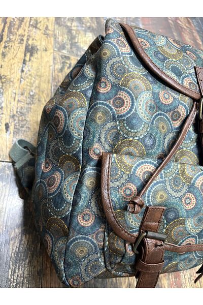 Street Bag Σακίδιο πλάτης ταξιδιού ημερήσιου τύπου Mallorca Ethnic με αυθεντικό καπάκι