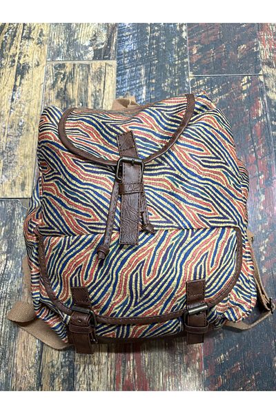 Street Bag Majorca Ethnic Authentic Patterned Covered Daily Travel Backpack