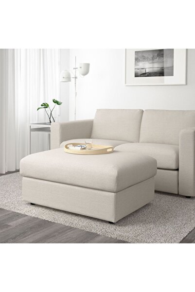 IKEA Saklama Gözlü Puf, Ayak Uzatma Taburesi, Yükseklik: 48 cm  Uzunluk: 98 c...