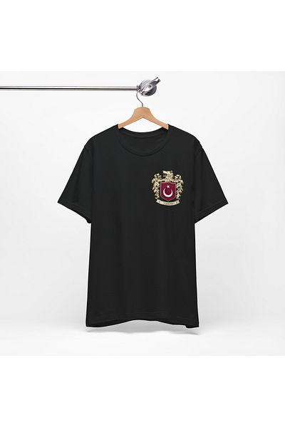IVART Bozkurt-Turkish Flag Printed-unisex -100% βαμβακερό κοντομάνικο μπλουζάκι με κανονικό λαιμόκοψη