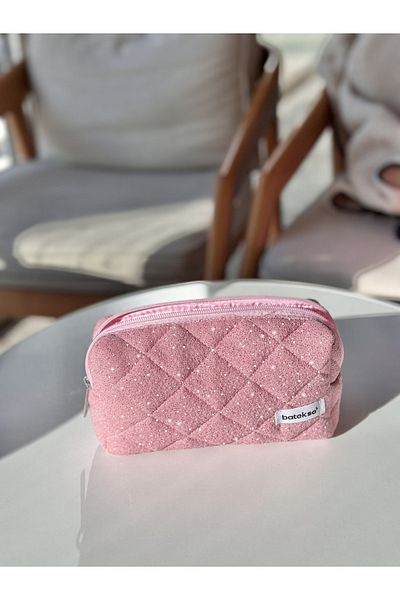 Batekso Dusty Rose Glitter Pen Bag