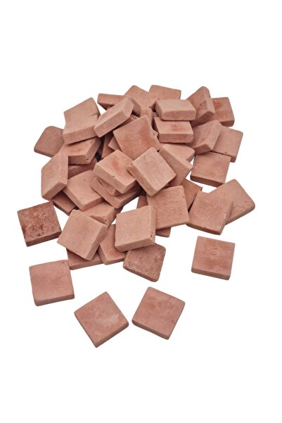 Gulcerenhobi Mini Kalebodur, Fayans 50 Adet Kare Kiremit Rengi (1.8 x1.8 cm) ...