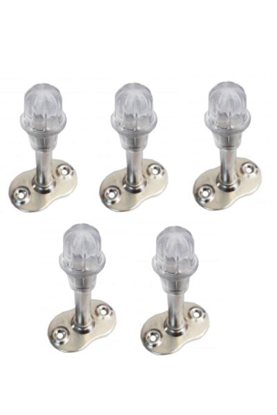 NRC Door Buffer Satin Metal 8 cm (Set of 5) Door Stopper Tr Wipe a Damp Cloth.