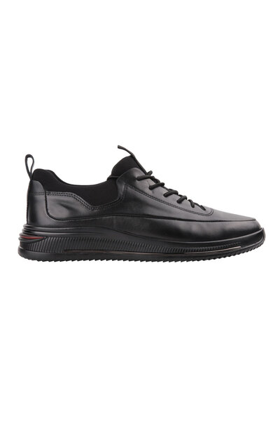 MARCOMEN 18450 Black-Black Daily Leather Shoes