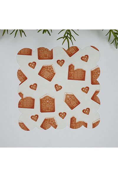 DECO 1 Piece of Cookies - Home and Heart Patterned Washable Napkin