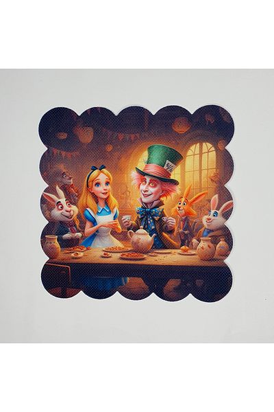 DECO Fairytale Heroes Digital Printed Laser Cut Cocktail Napkin
