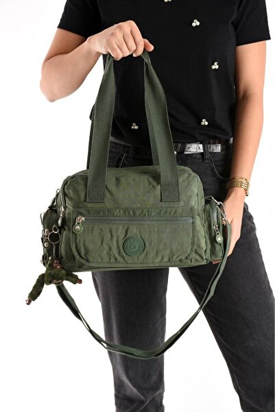 Baginn Omuz Çantası Çok Cepli Hafif Klinkır Kumaş 30*20 Cm Çapraz Askılı Post...