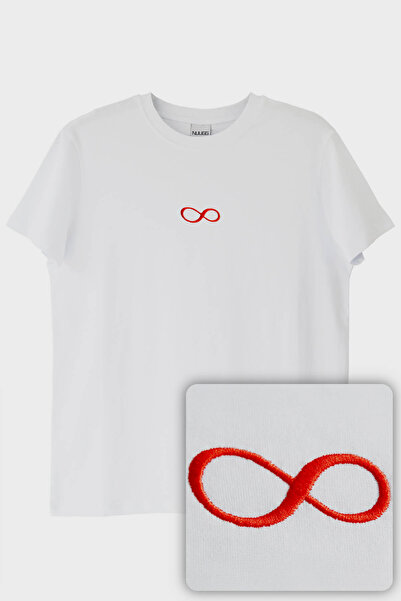 NUUGG تي شيرت مطرز بنمط إنفينيتي - هدية عيد الحب