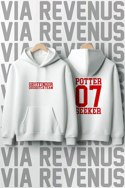 Vordevia Φούτερ με κουκούλα Gryffindor Quidditch Team Potter μπροστά και πίσω