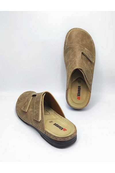 DR KLOMPA Ανδρικές Παντόφλες MS553 Mink Mikanos Orthopedic Sabo Slippers