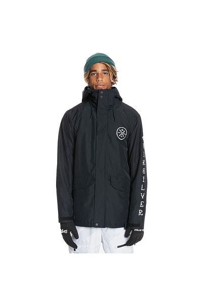Quiksilver Men's Snowboard Jacket in the Hood Jk Black Ski/Snowboard Clothing Men