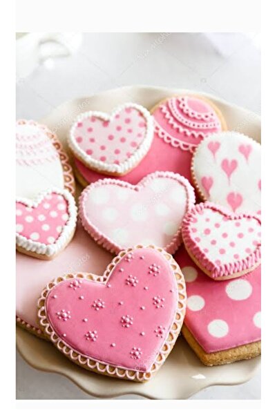 MY ANGEL HOME Kalp Sevgililer Günü Aşk Kurabiyesi Tereyağlı Zencefilli Tarçın...