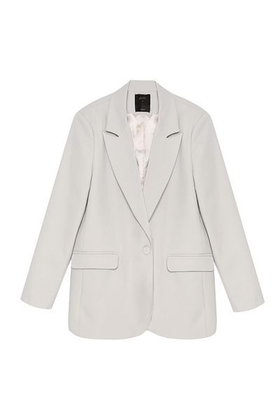 Quzu Jachetă blazer gri deschis