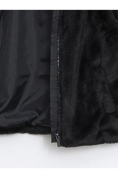 LC Waikiki Hooded Plush Girl's Vest Lcw Kids