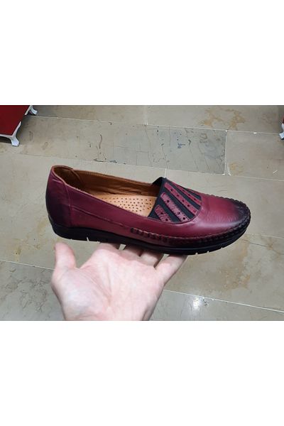 BELOX Women's Inside-Outside Genuine Leather Orthopedic Complete Elastic Seasonal Casual Mother Shoes