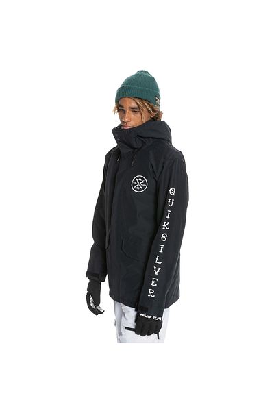 Quiksilver Men's Snowboard Jacket in the Hood Jk Black Ski/Snowboard Clothing Men