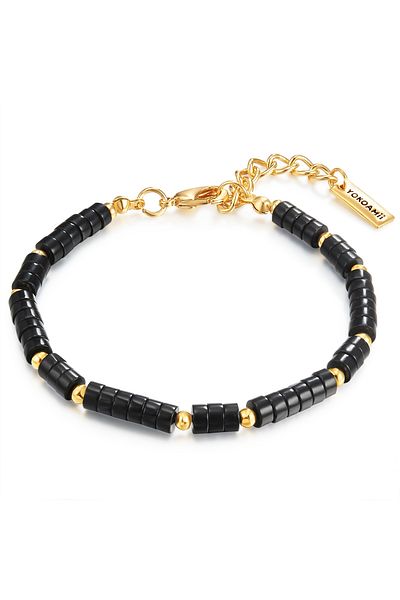 YOKOAMİİ Modeschmuckarmband Armband gelbgold schwarz