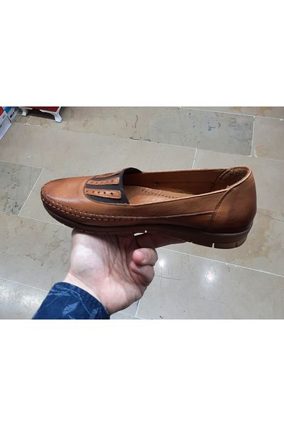 BELOX Women's Inside-Outside Genuine Leather Orthopedic Complete Elastic Seasonal Casual Mother Shoes