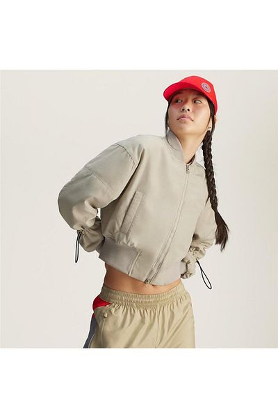 adidas Adidas by Stella Mccartney Jf6029-K Beige Crop Women's Jacket