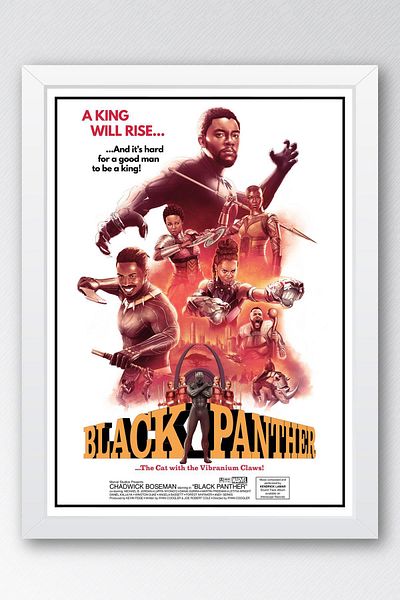 Saturn Pictură înrămată Black Panther - Poster Poster Film Marvel