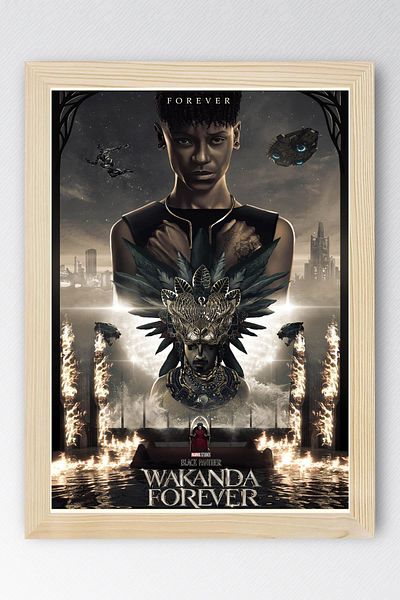 Saturn Pictură înrămată Black Panther - Pictură poster Wakanda Forever