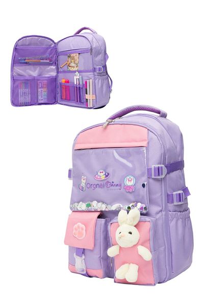 QUOVO Ergonomic Kawaii Korean Style Special Design School Bag - for Girls Boys