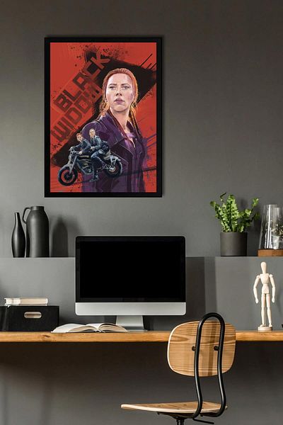 Saturn Pictură înrămată Black Widow - Pictură poster Marvel