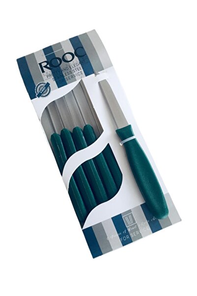 Rooc 6'lı Meyve Sebze Bıçak Seti & Koyu Yeşil