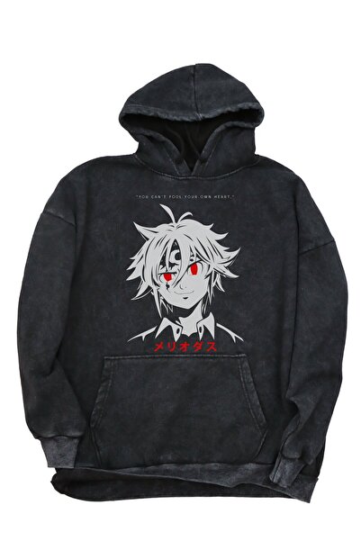Fuddy Moda Φούτερ με κουκούλα με στάμπα Meliodas, Unisex The 7 Deadly Sins An...