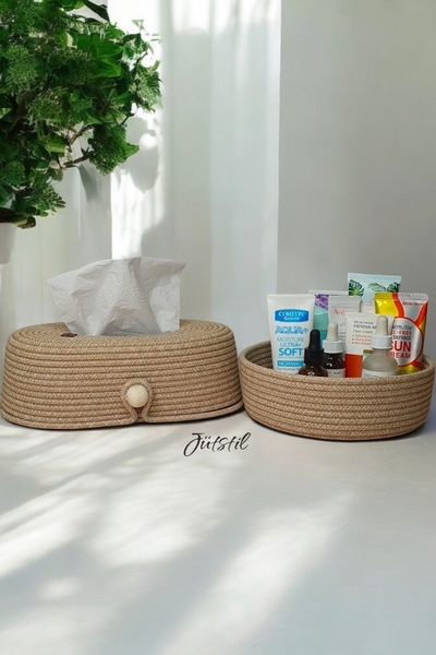 evdeucuz Set of 2 Napkin Holders and Tableware, Kitchen Organizer Basket