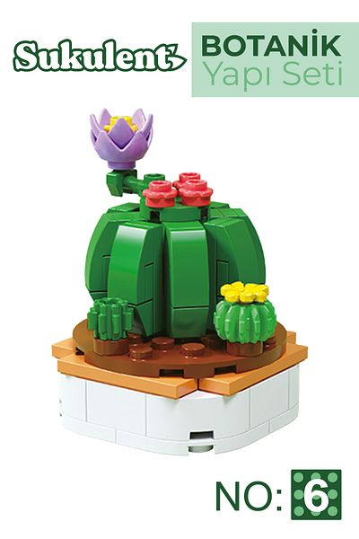 SmartFox Iconic Decorative, Collectible and Displayable Block Succulent Flower Model Making Set