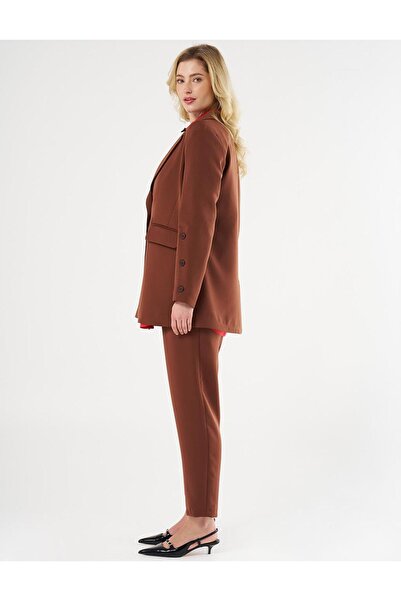 Kayra Coffee Color Double Set - with Buttons