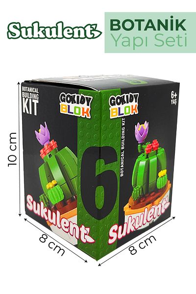 SmartFox Iconic Decorative, Collectible and Displayable Block Succulent Flower Model Making Set
