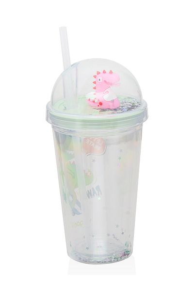 Vagonlife Water Green 450 ml Water Bottle with Straw