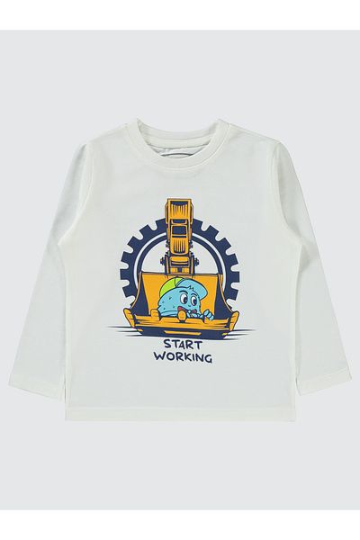 Civil Boys 2-5 Years Old Boy Ecru Sweatshirt